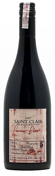 Saint Clair Pioneer Block 5 Bull Block Marlborough Pinot Noir